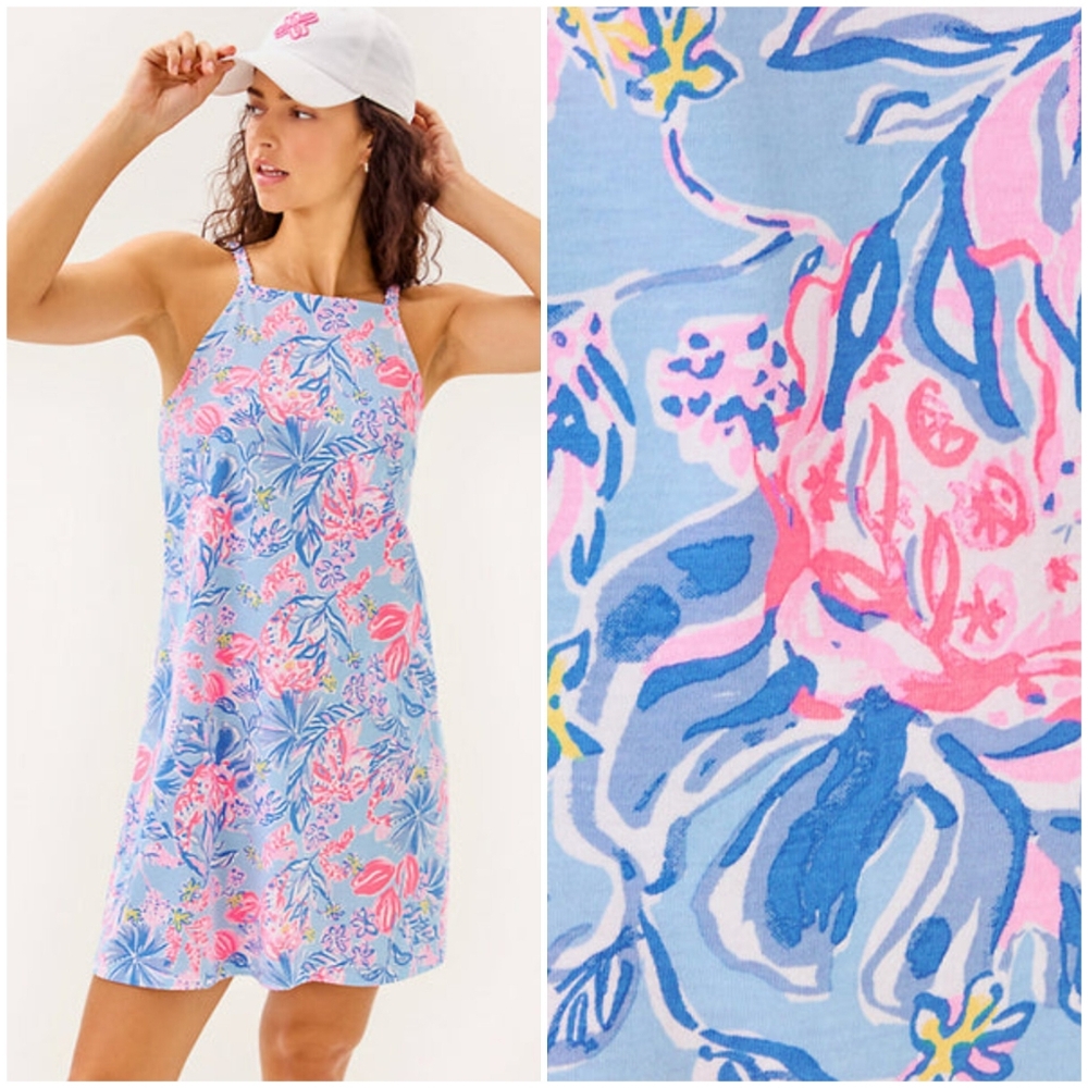 NEW Lilly Pulitzer Braided Straps Kyleigh Dress - Multi Elephant Splash